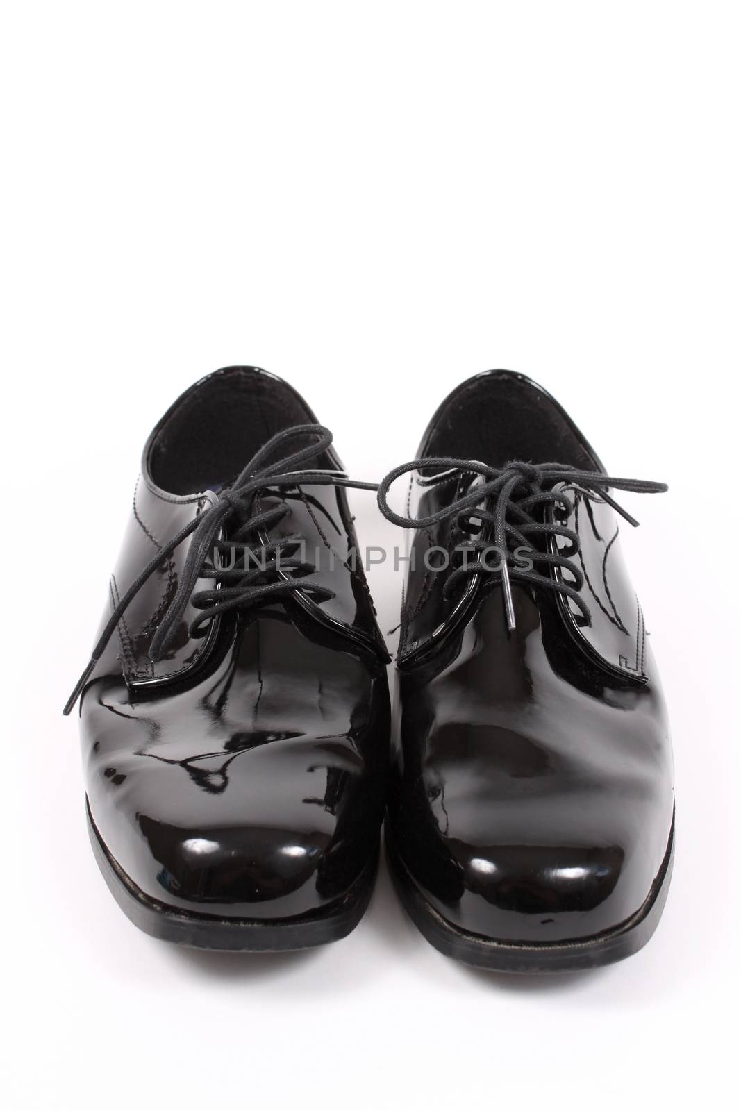 Mens shiny lace up formal black shoes 