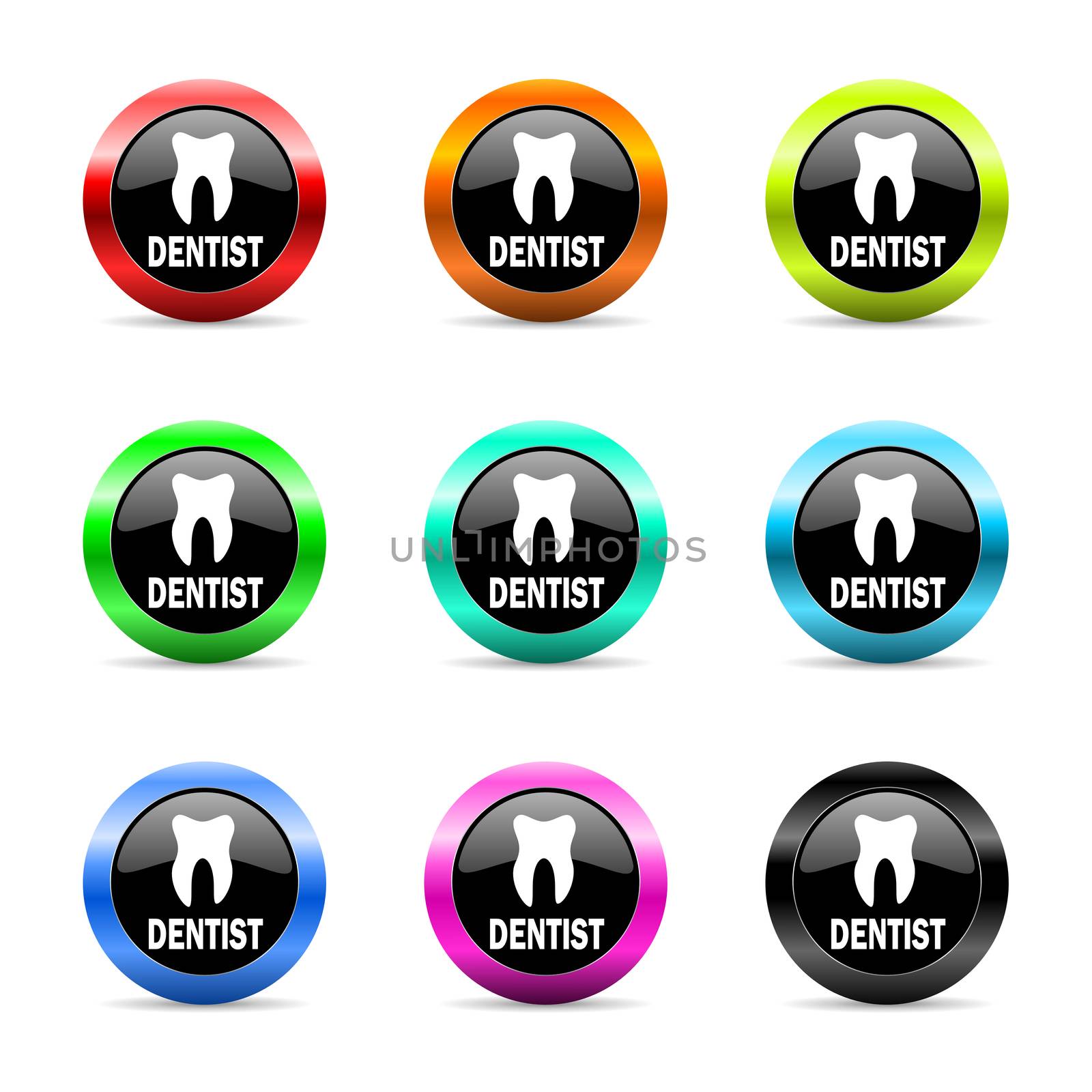 dentist web icons set by alexwhite