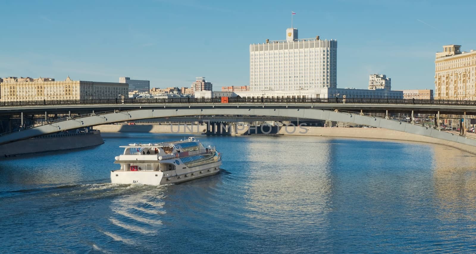 View of the River Moscow and the Russian government building