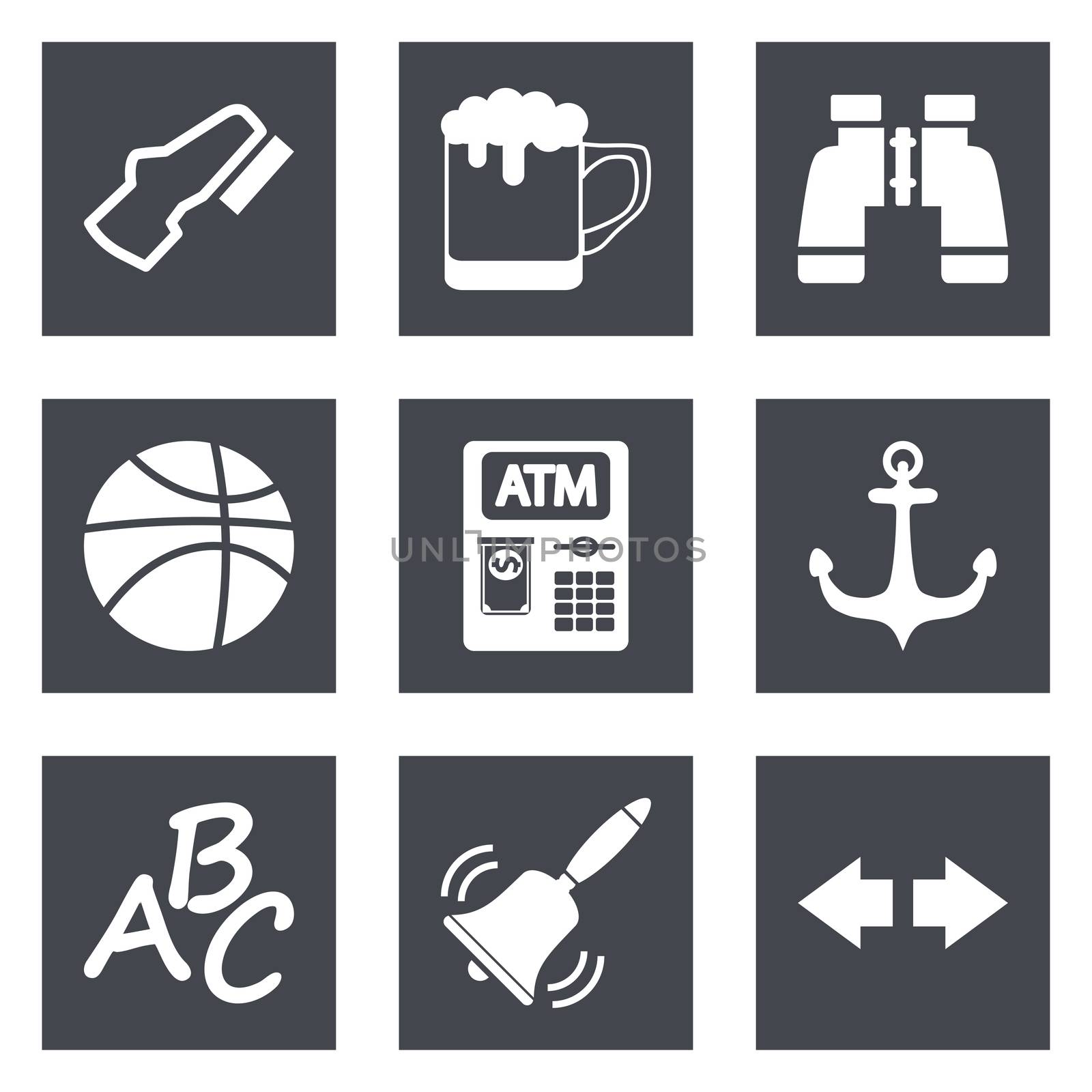 Icons for Web Design and Mobile Applications set 4. Vector illustration.