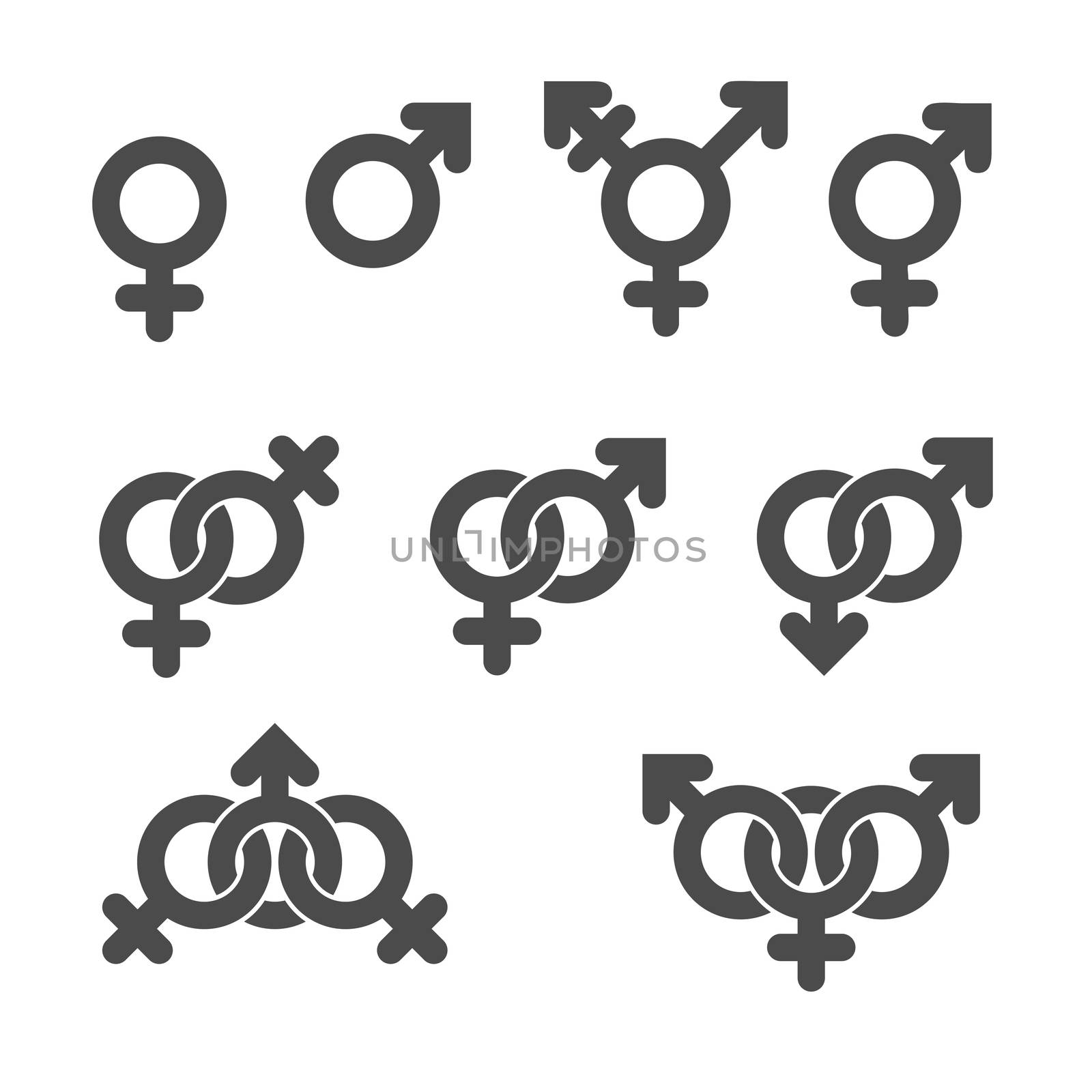 Gender symbol icons. by smoki
