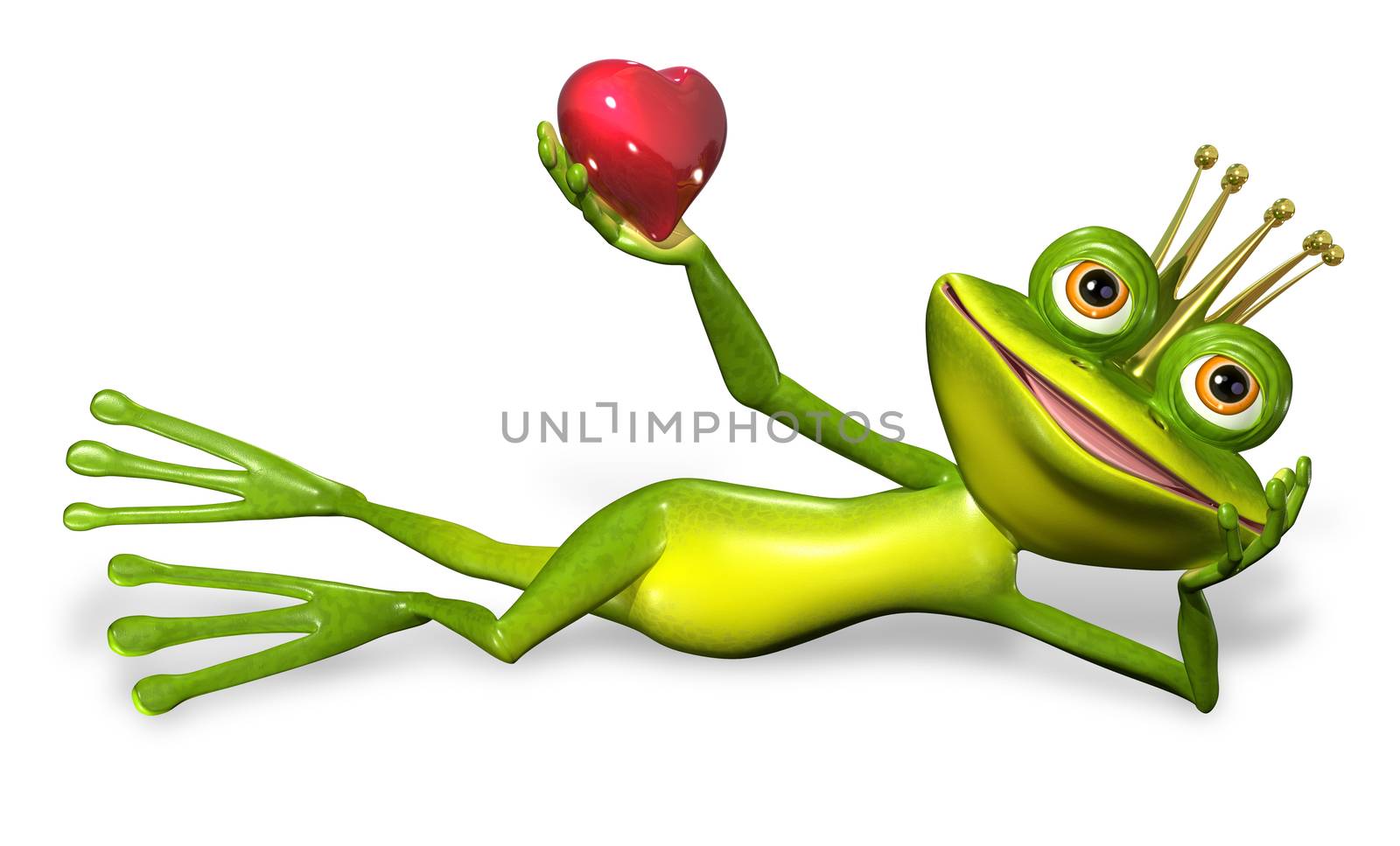 abstract illustration of the green frog princess