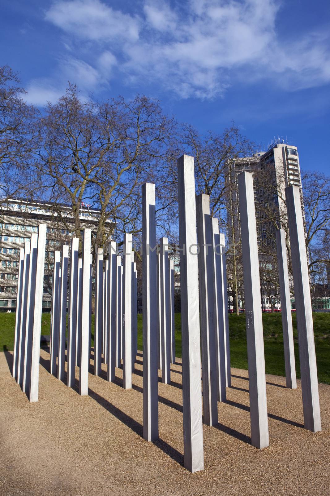 The 7th July Memorial in London's Hyde Park.  The memorial honours the victims of the 7th July 2005 London Bombings.