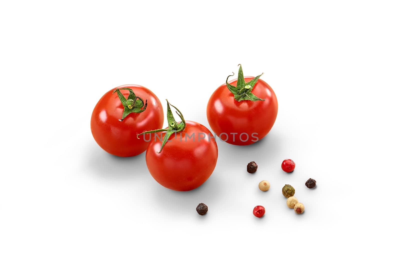 Ripe Tomatoes and Pepper - Isolated by aa-w