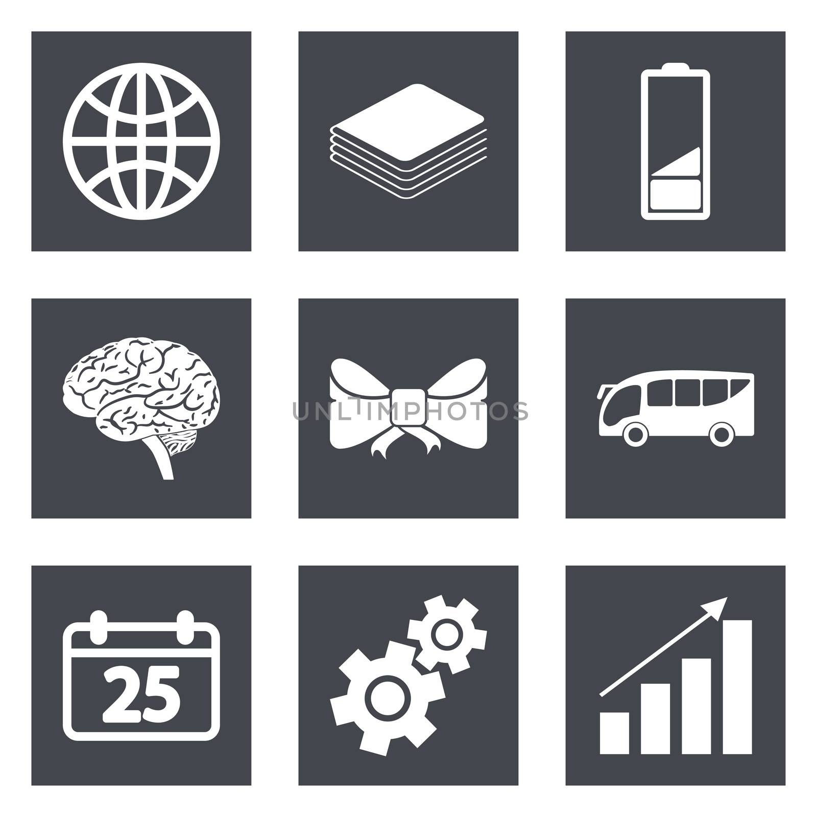Icons for Web Design and Mobile Applications set 5. Vector illustration.