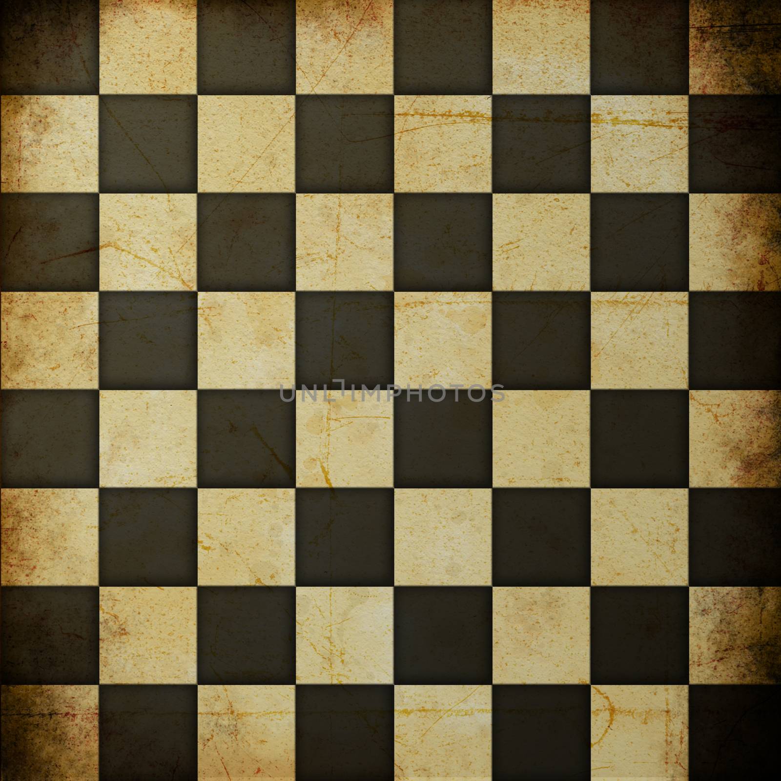 the texture, vintage background of the chessboard design on grunge paper