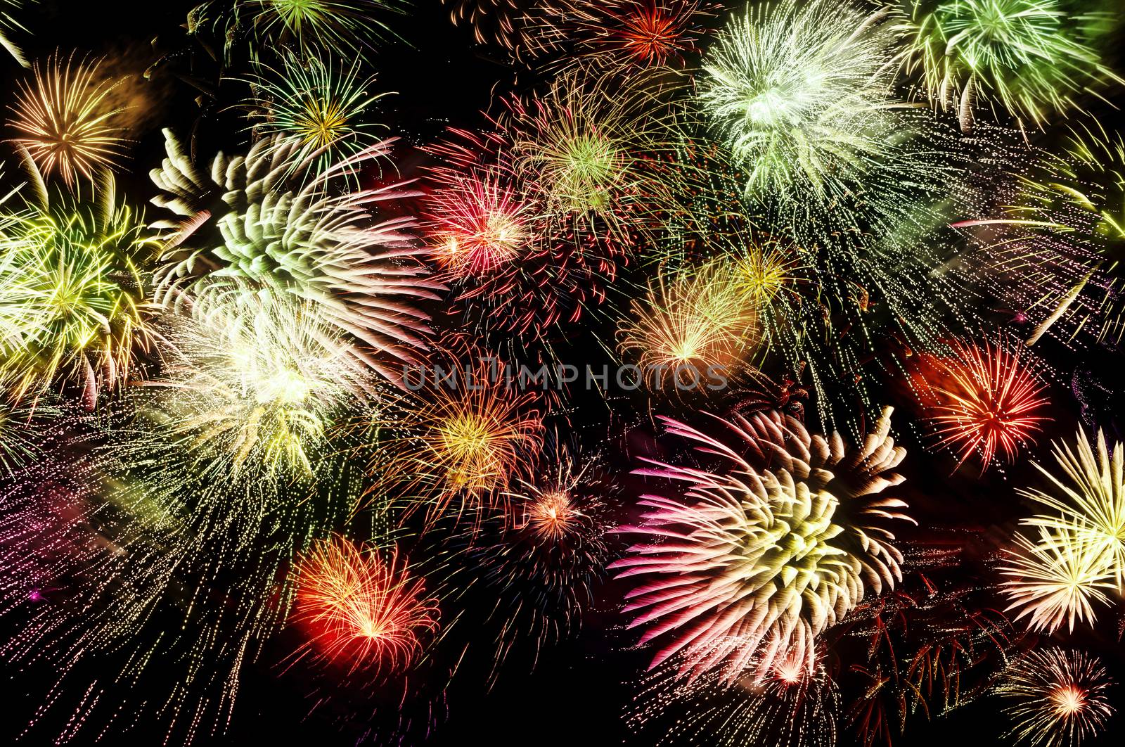 Huge Massive Colorful Firework  by aa-w