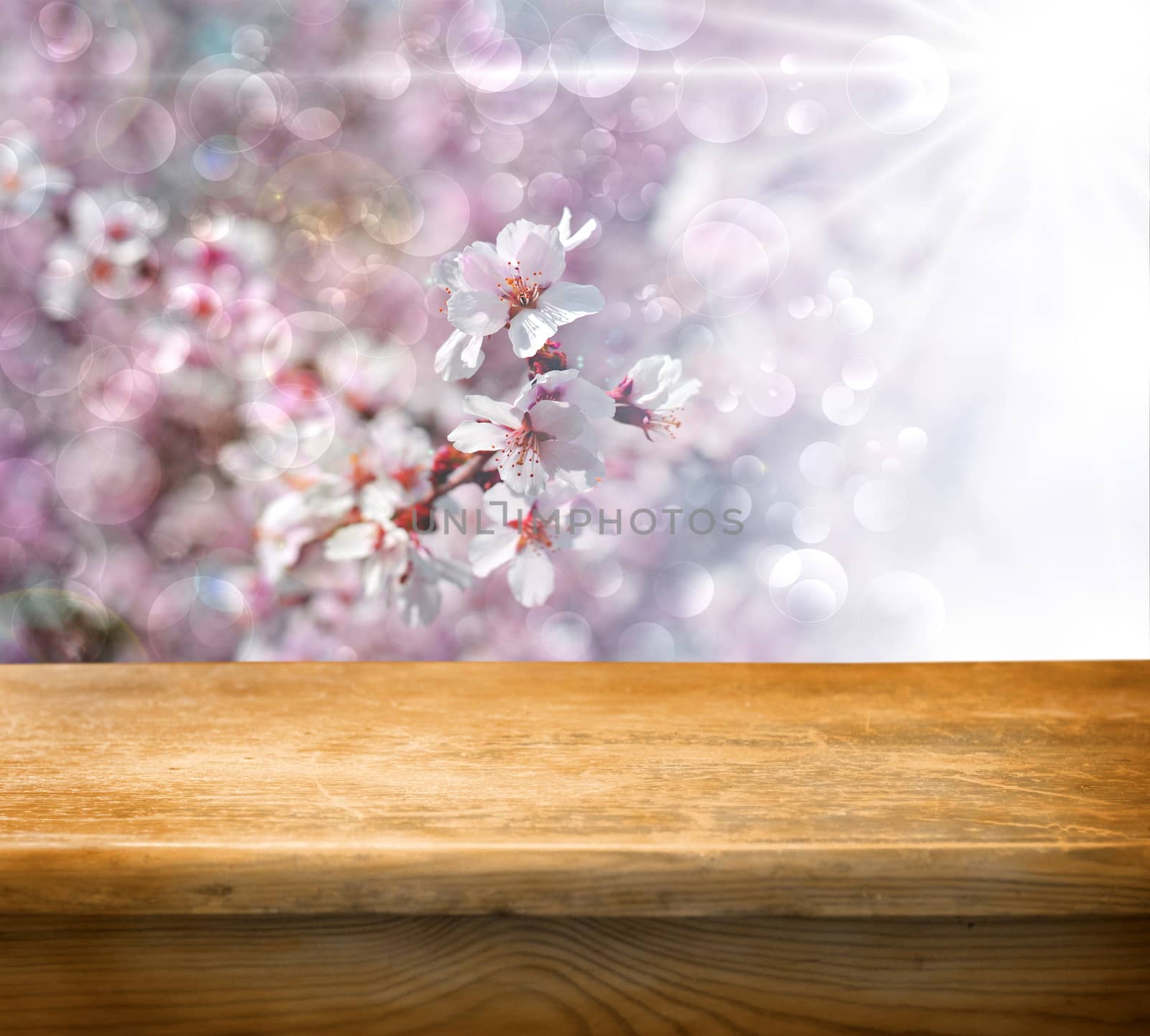 Spring empty table for product displays