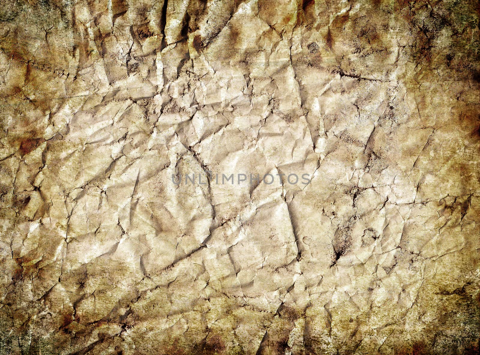Old dirty crumpled paper texture