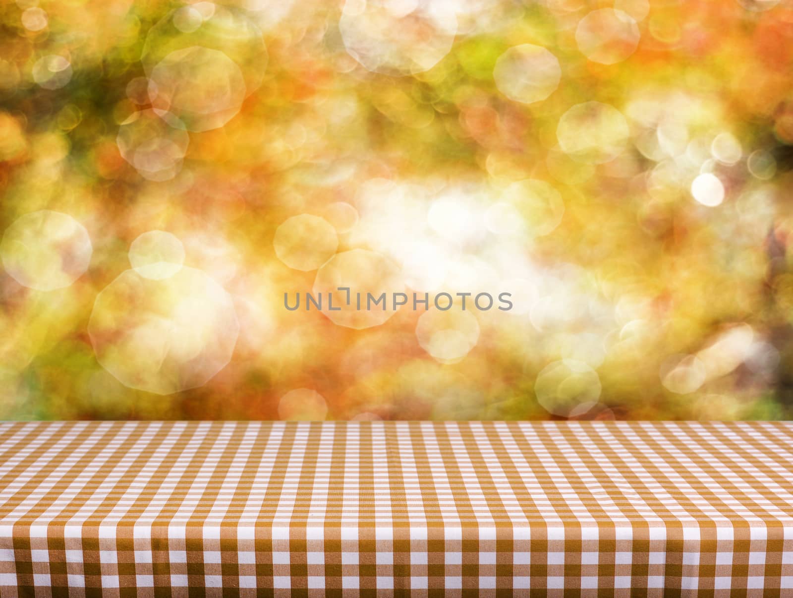 Autumn table for product dsiplays