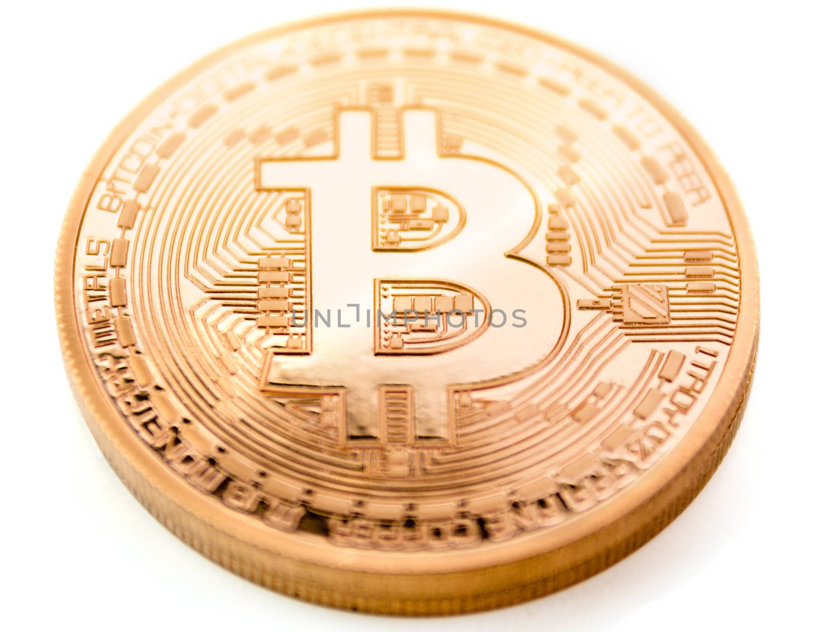 frontside of a bitcoin coin - bit coin BTC the new virtual money