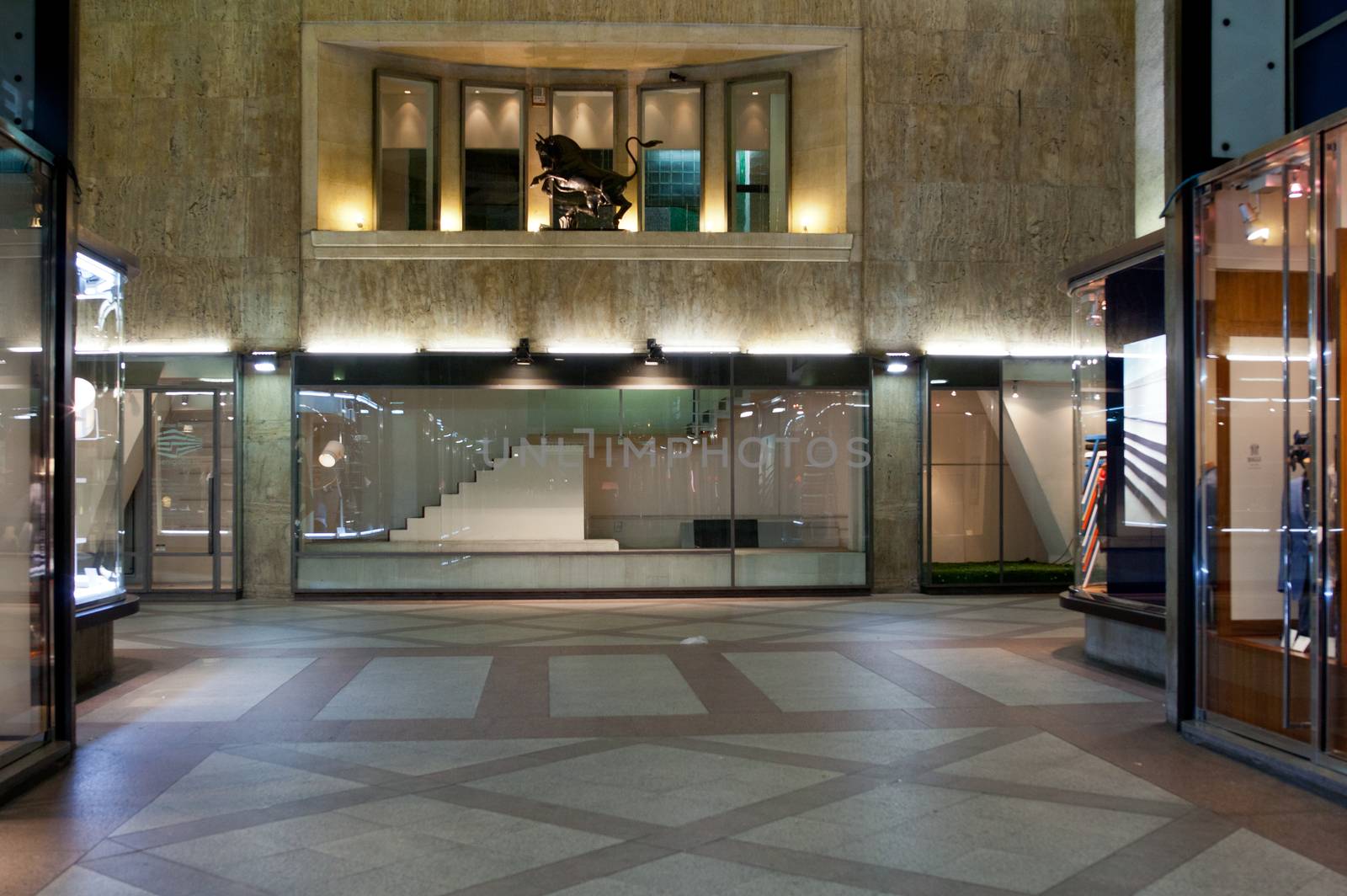 View of boutique in Milan, Italy