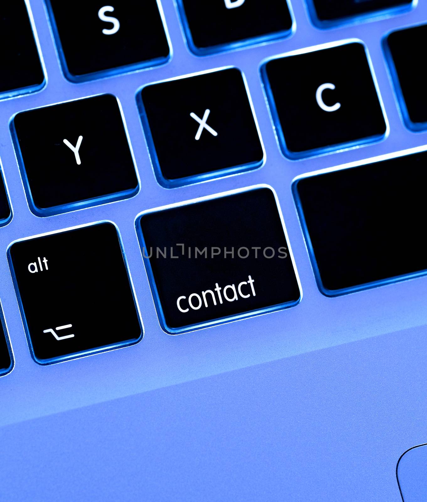 keyboard layout with contact / mail key / button {super high resolution/shot with PhaseOne P45}