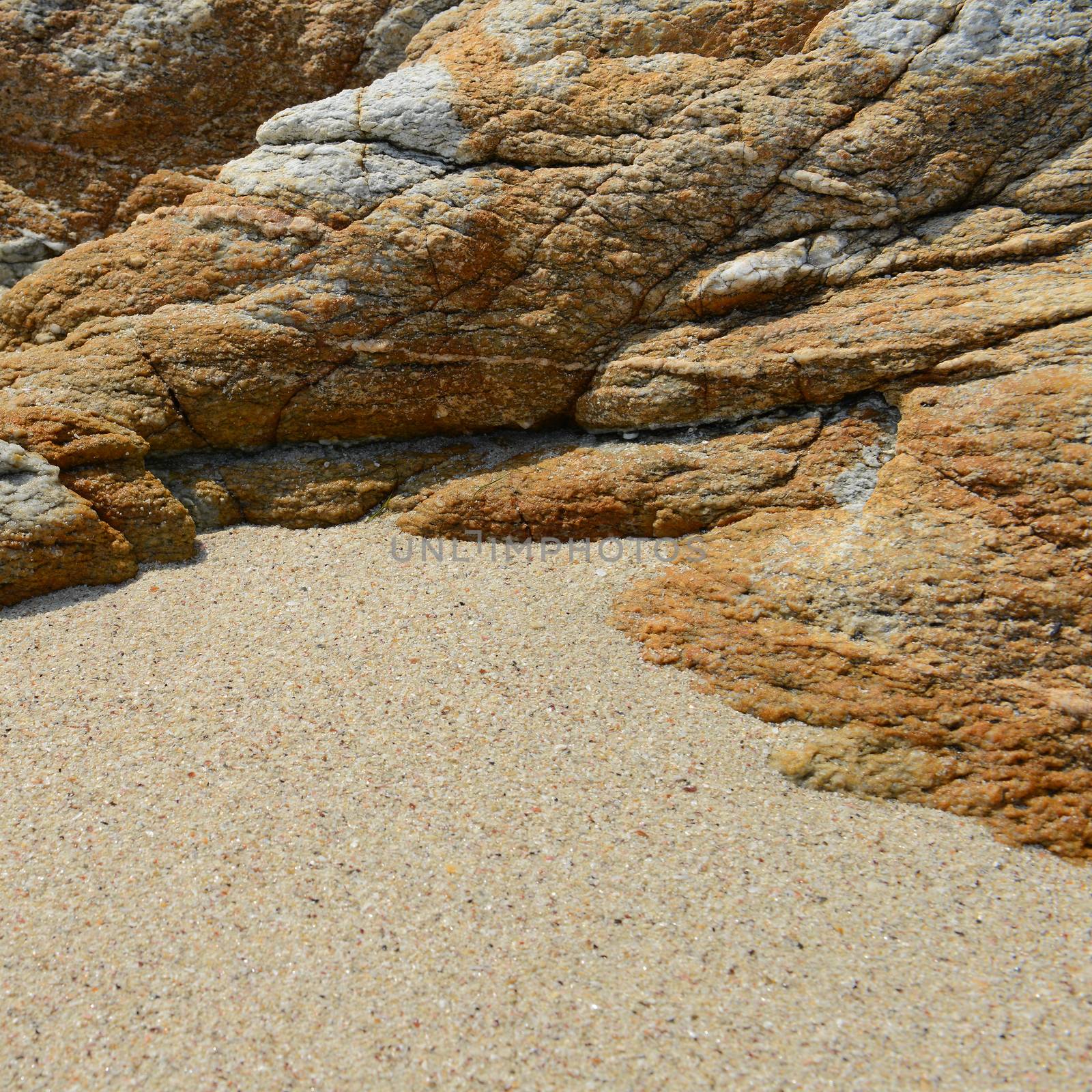 Sand beach rocks beautiful pattern and texture 