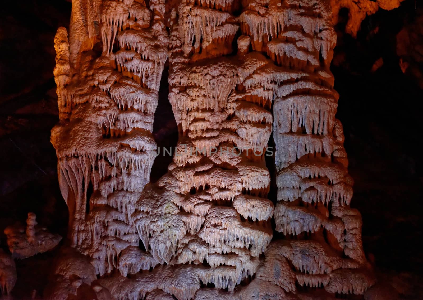 Picturesque column shapes in Soreq Cave, Israel