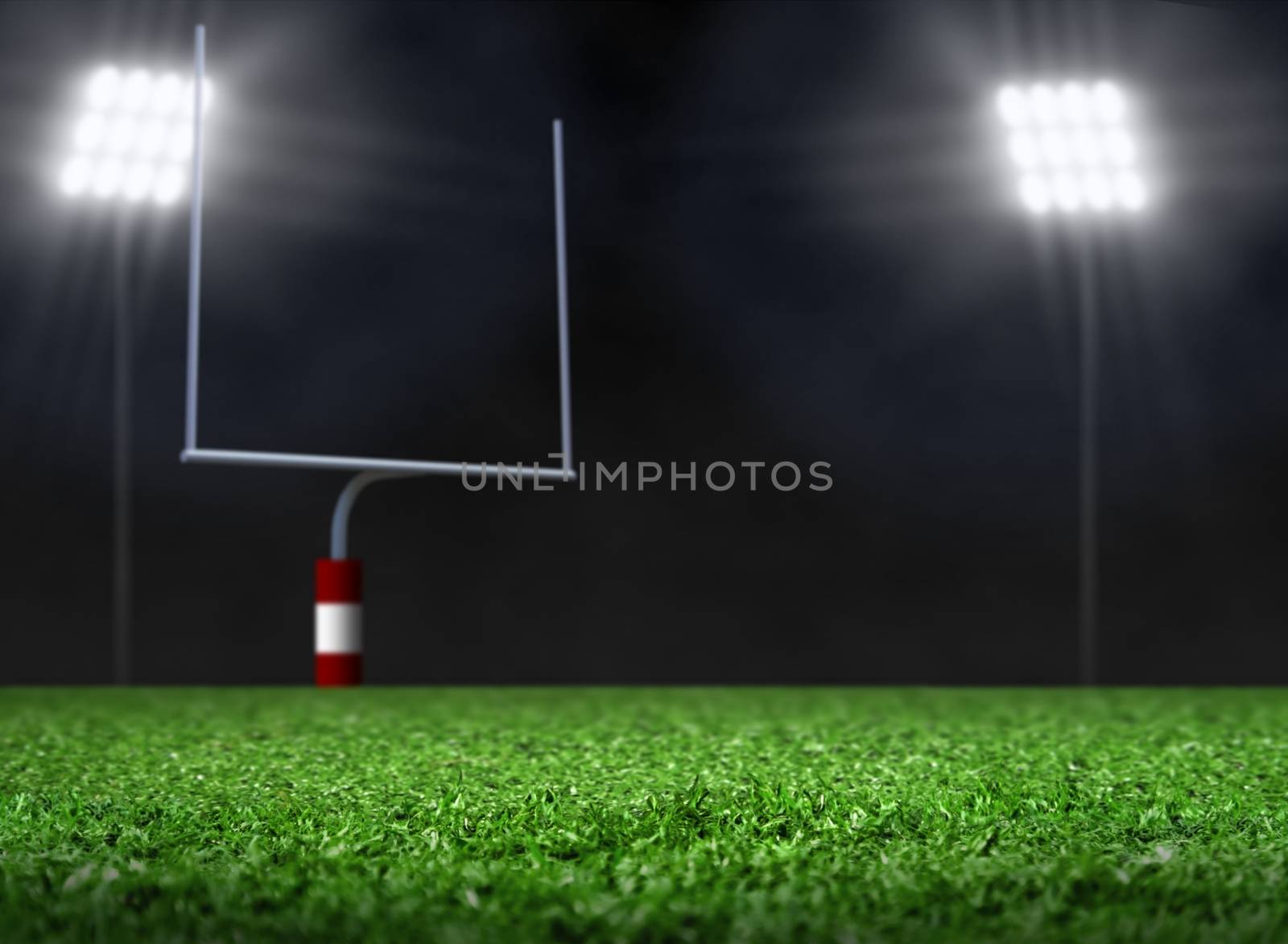 Empty Football Field with Spotlights by razihusin