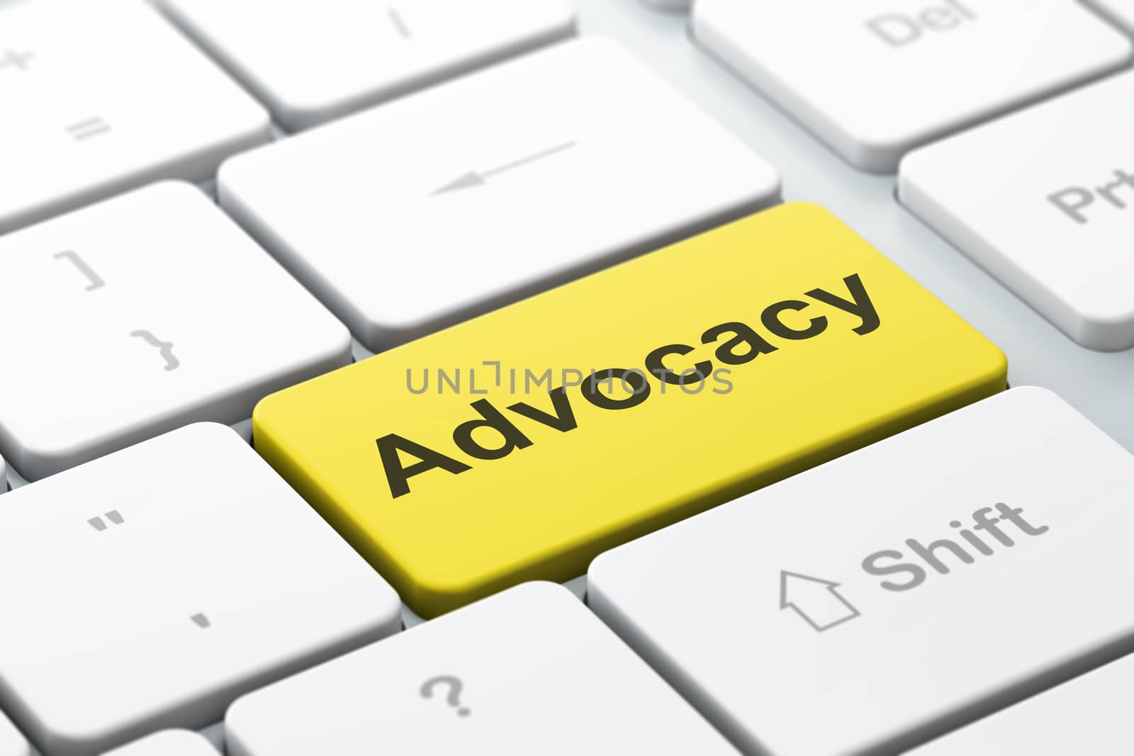 Law concept: Advocacy on computer keyboard background by maxkabakov