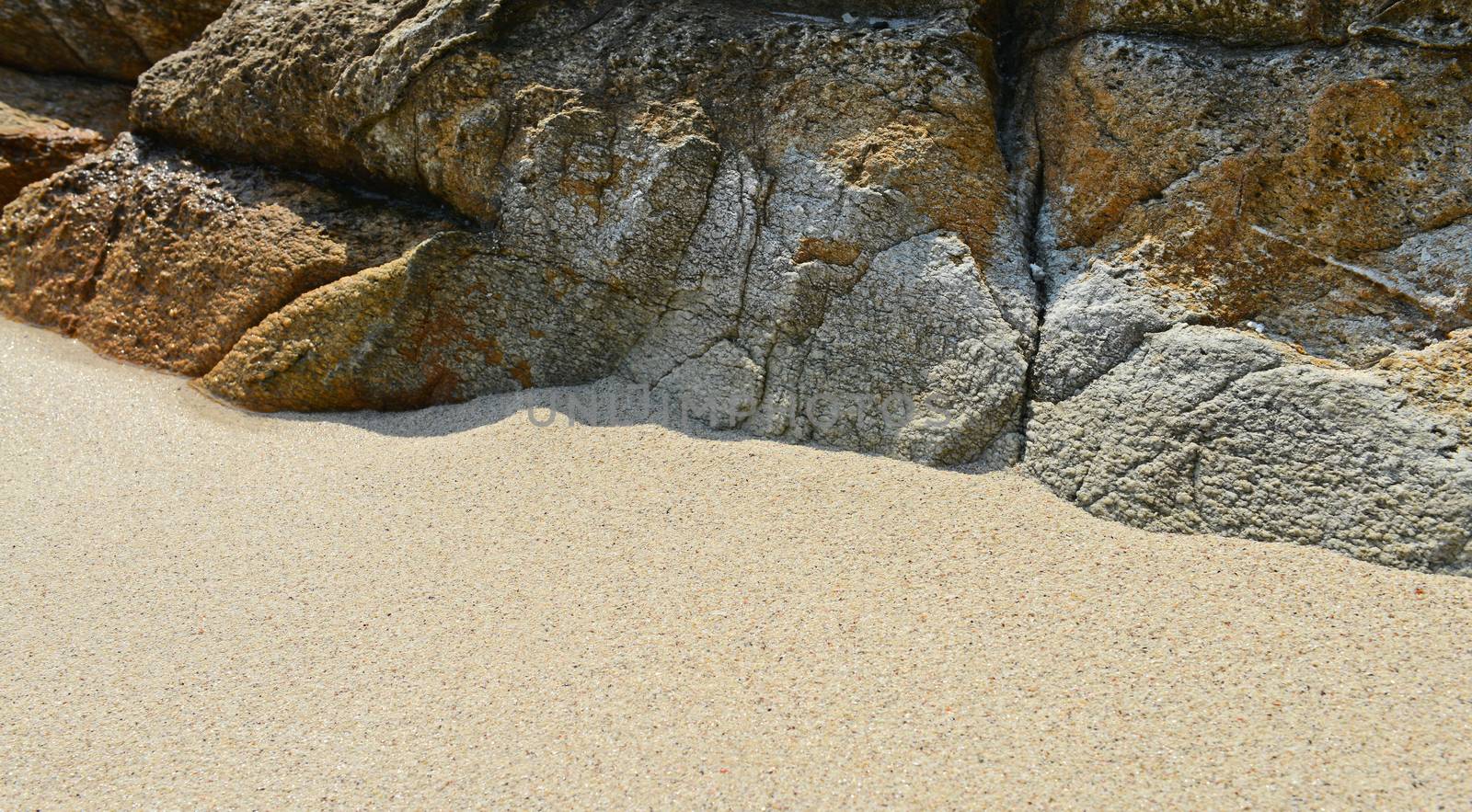 Sand beach rocks beautiful pattern and texture 