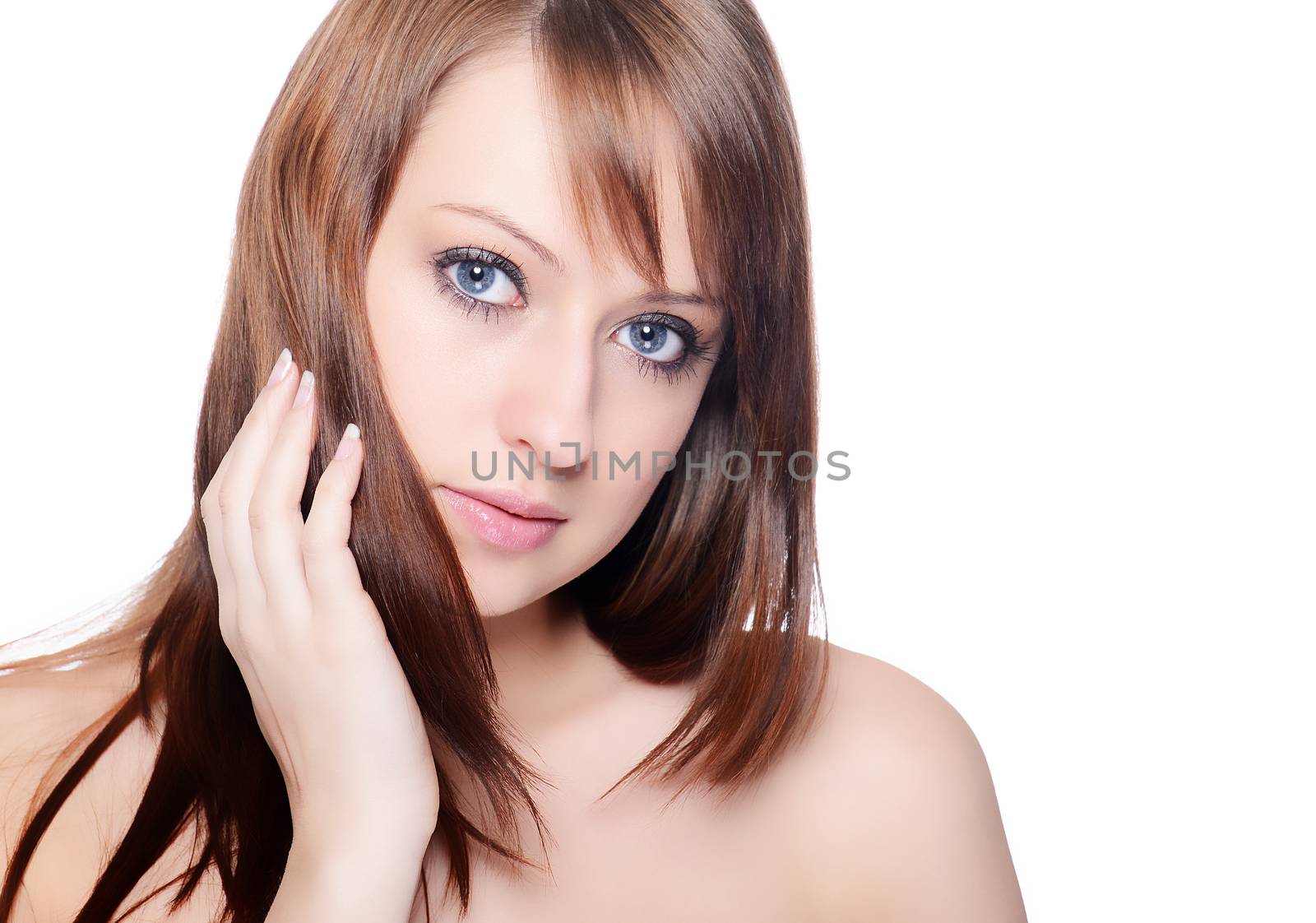 Beautiful Girl on white background
