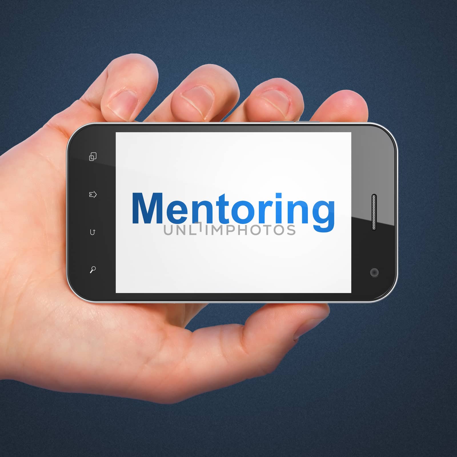 Education concept: Mentoring on smartphone by maxkabakov