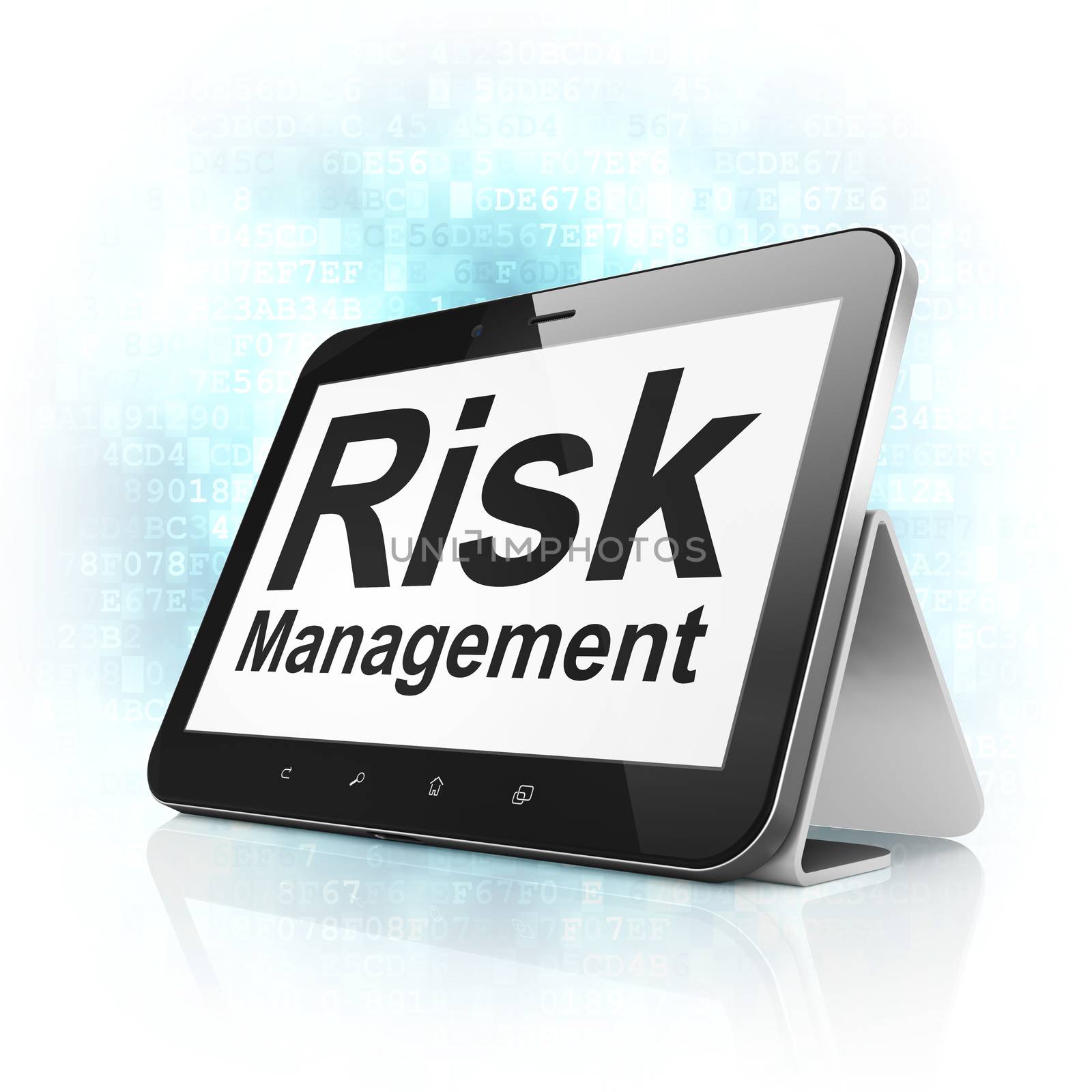 Business concept: Risk Management on tablet pc computer by maxkabakov
