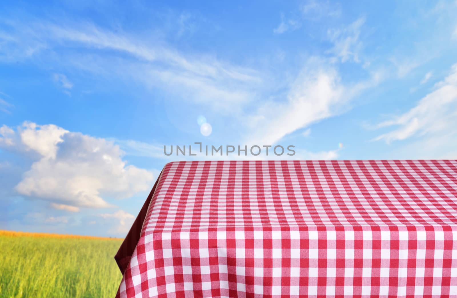Empty table for product display montages
