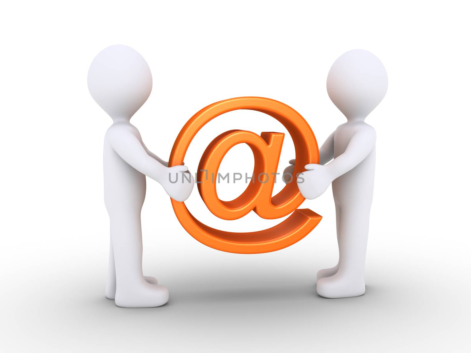 Two people holding e-mail symbol by 6kor3dos