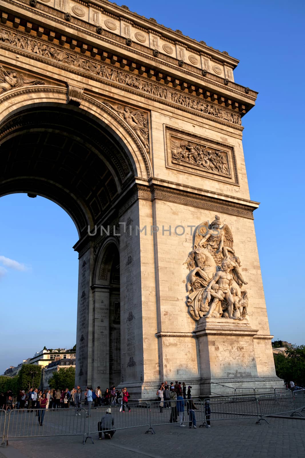 A fragment of Arc de Triumph in Paris by johan10