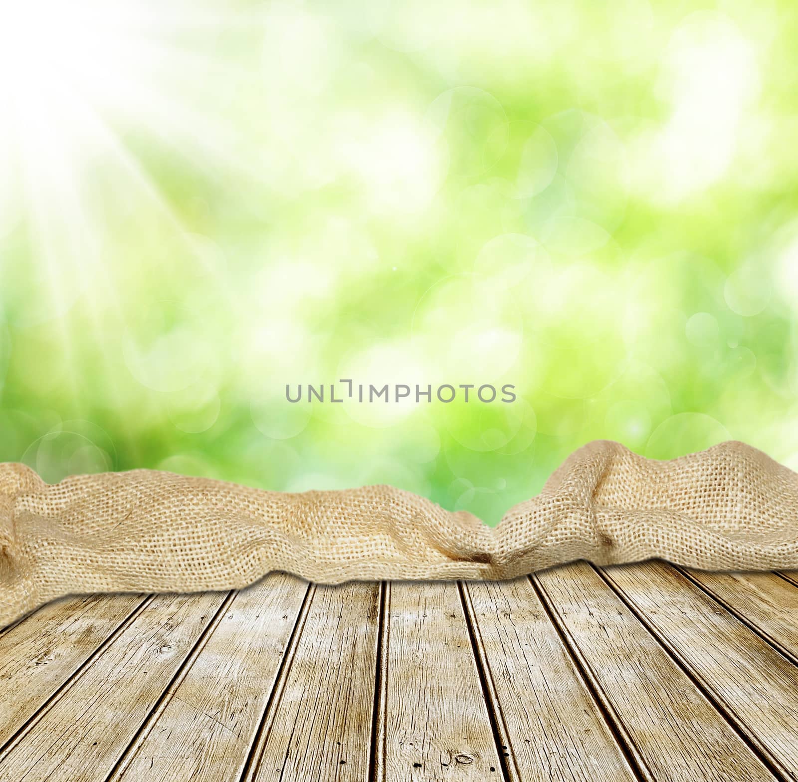 Empty table for product display montages