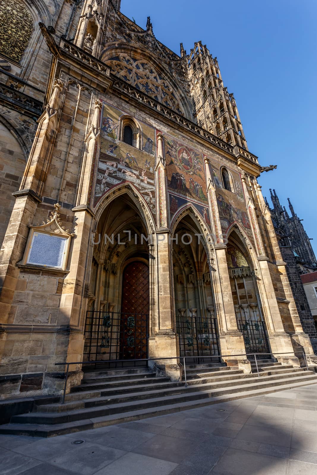 famous historic st. vitus cathedral in prague czech republic 
