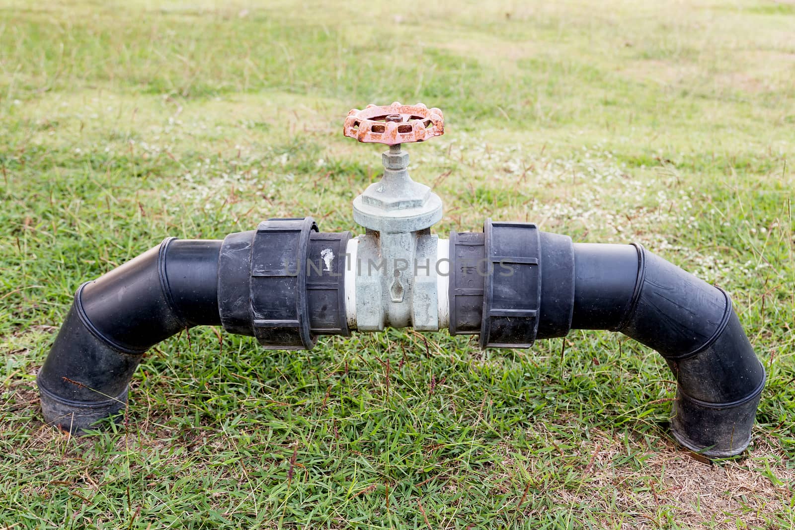 Valves for control used water in the park