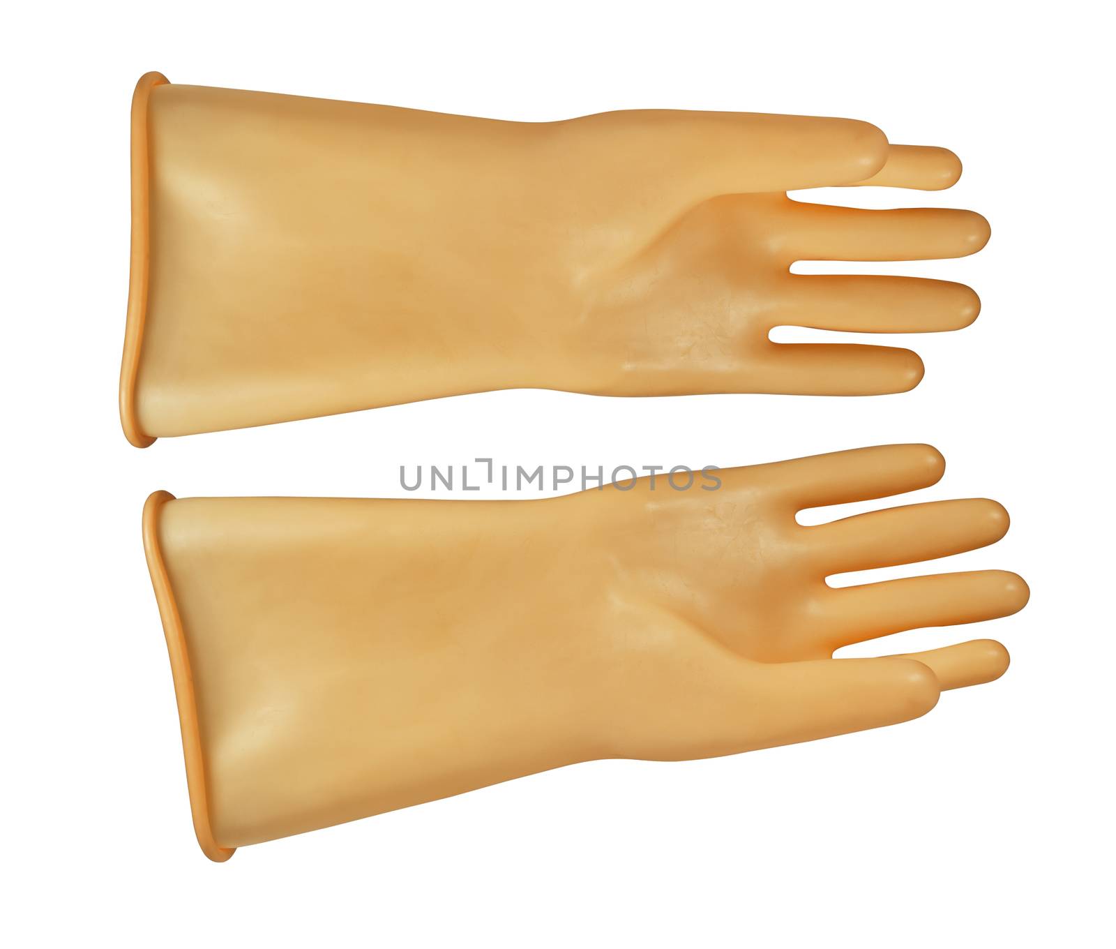 Gloves, insulating rubber on white background  by AleksandrN