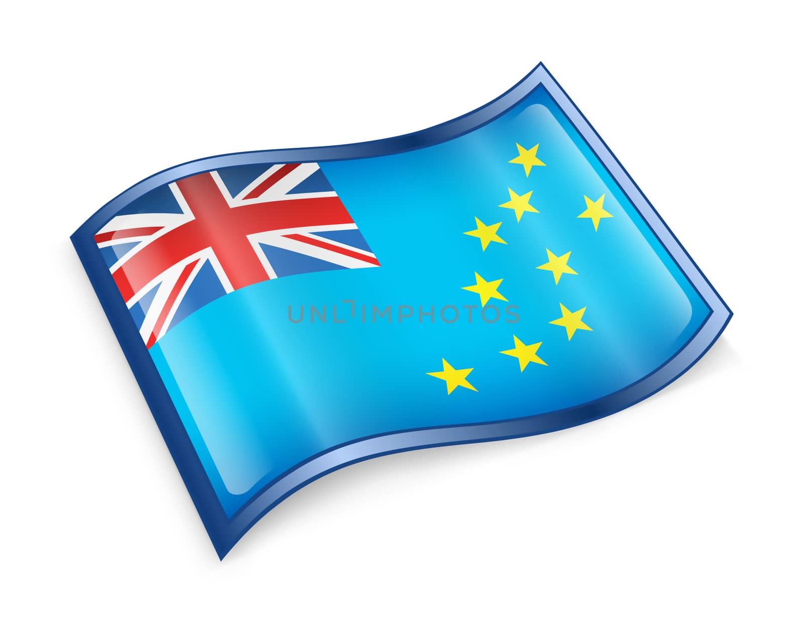 Tuvalu Flag icon; isolated on white background.