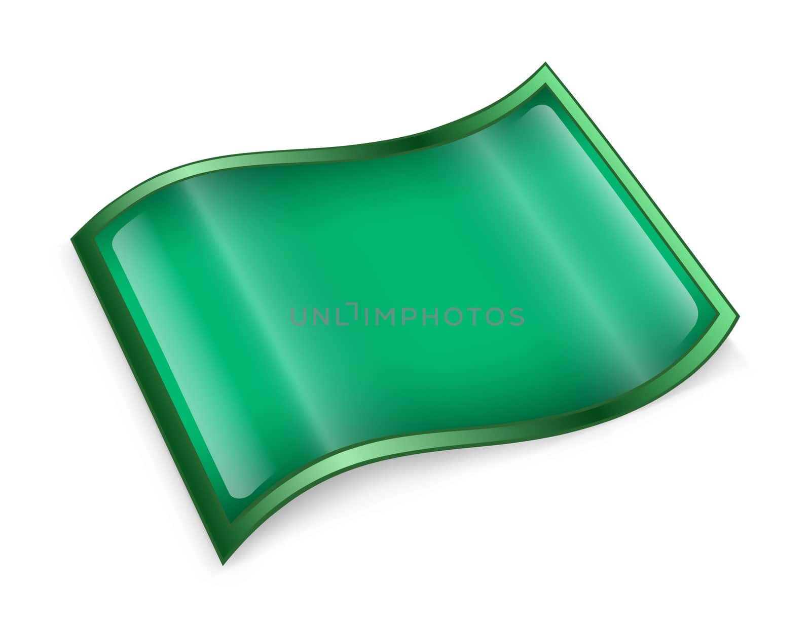 Libyan flag icon, isolated on white background