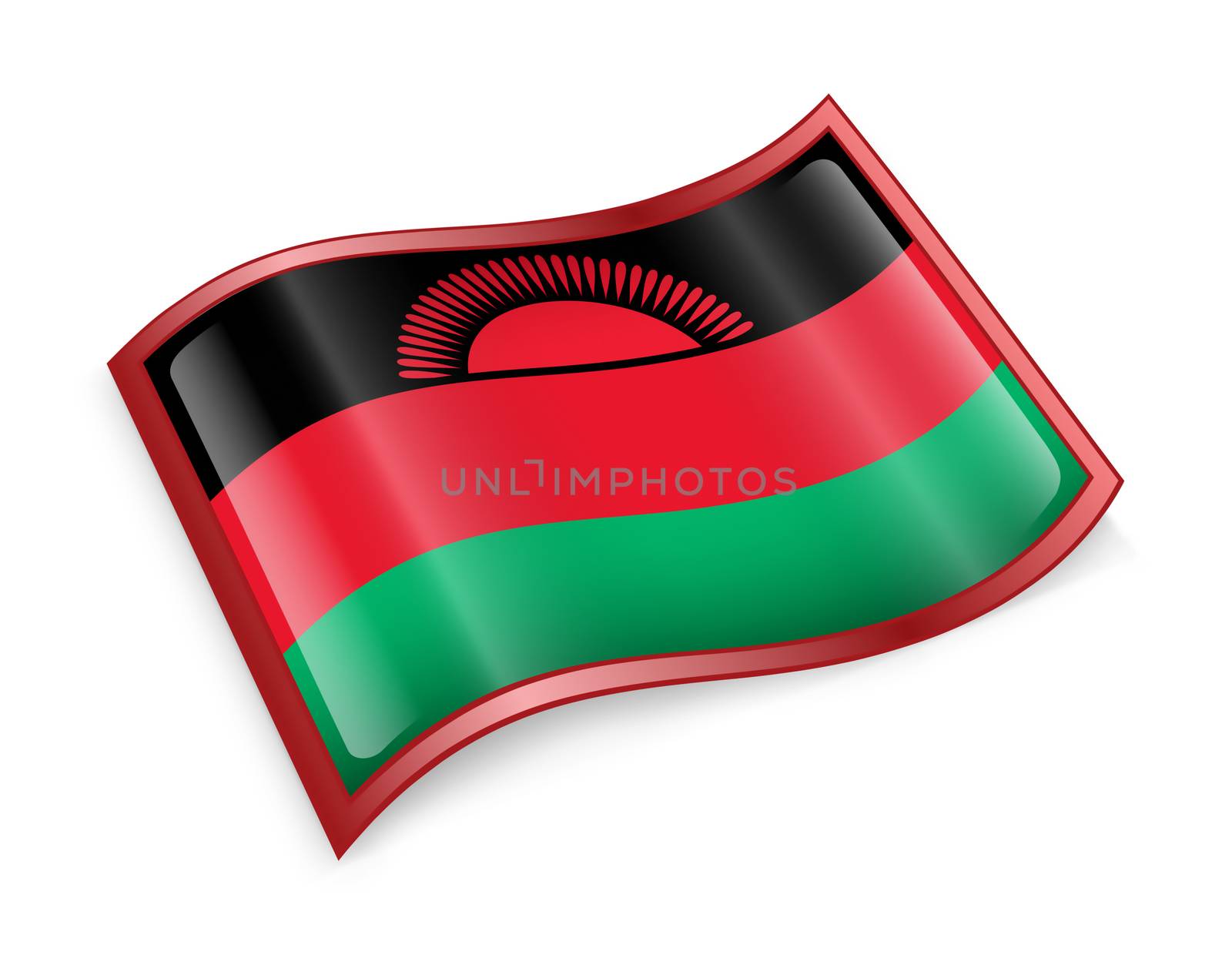 Malawi Flag icon. by zeffss