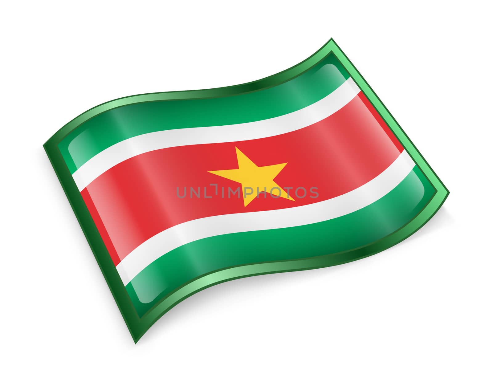 Suriname flag icon. by zeffss