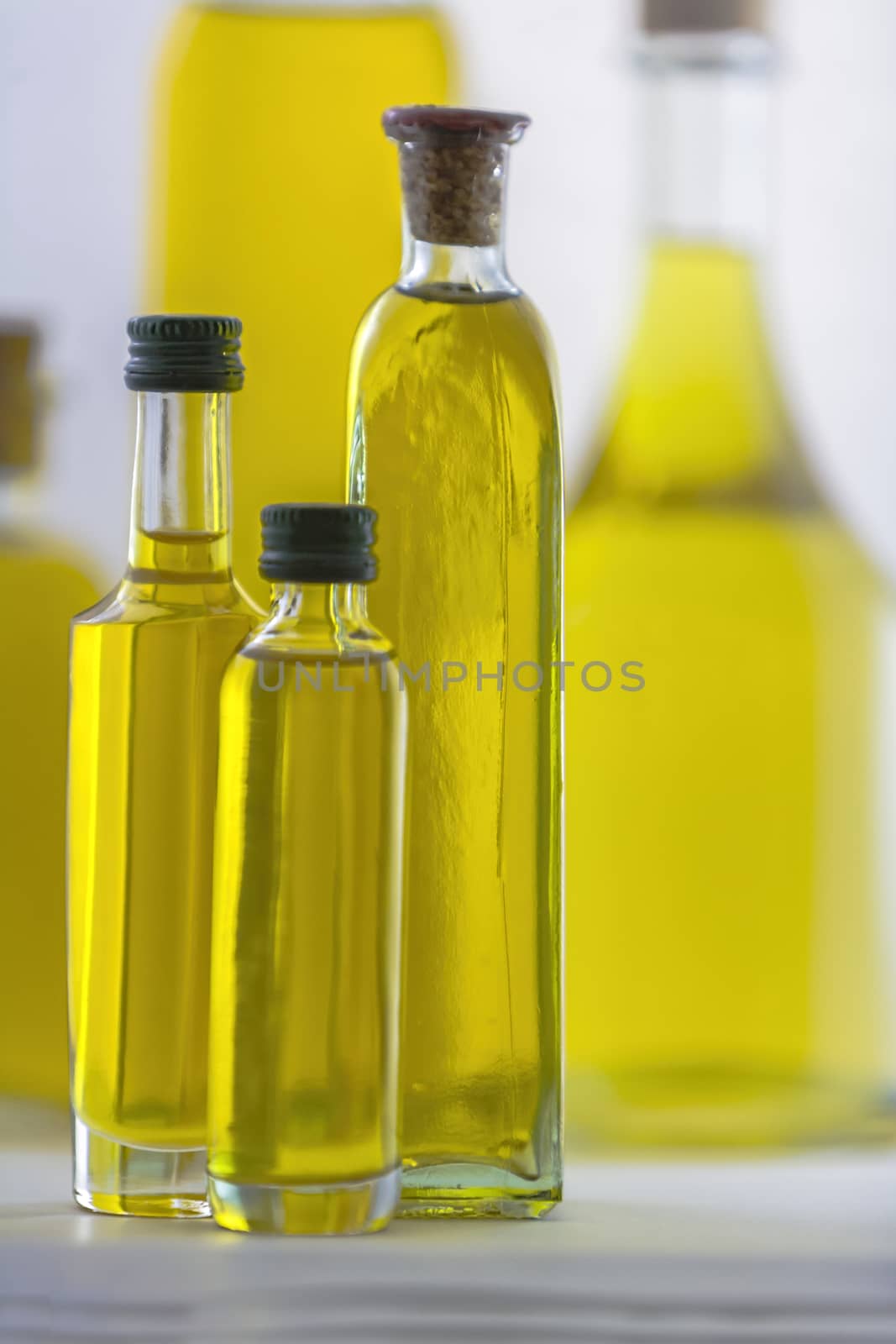  bottle of olive oil isolated on white