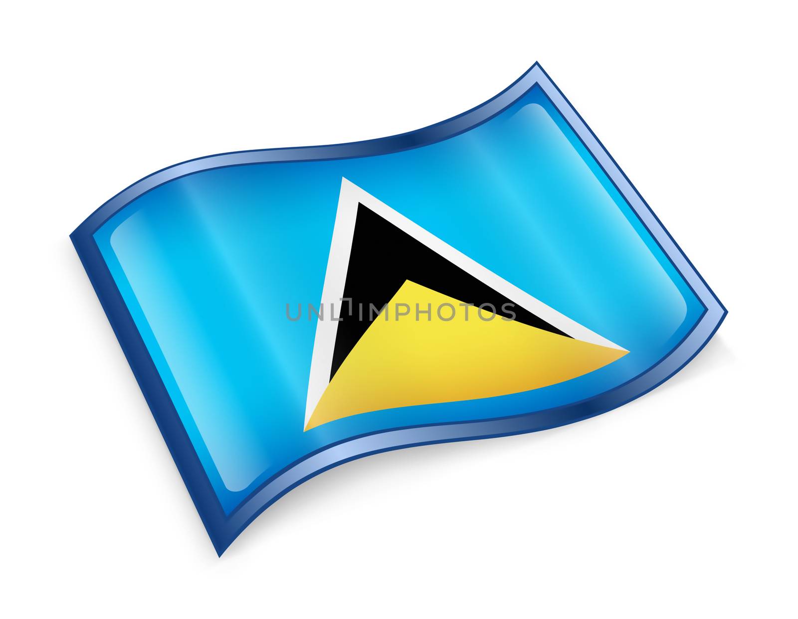 Saint Lucia flag icon. by zeffss