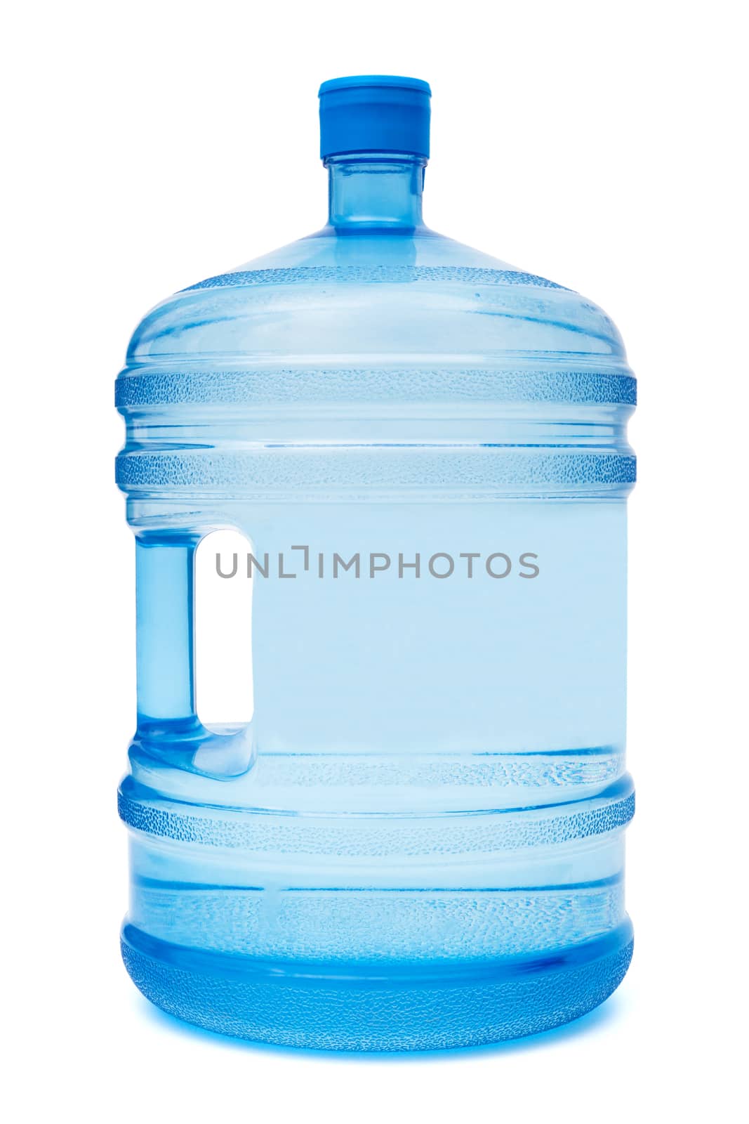 large bottle of water on a white background