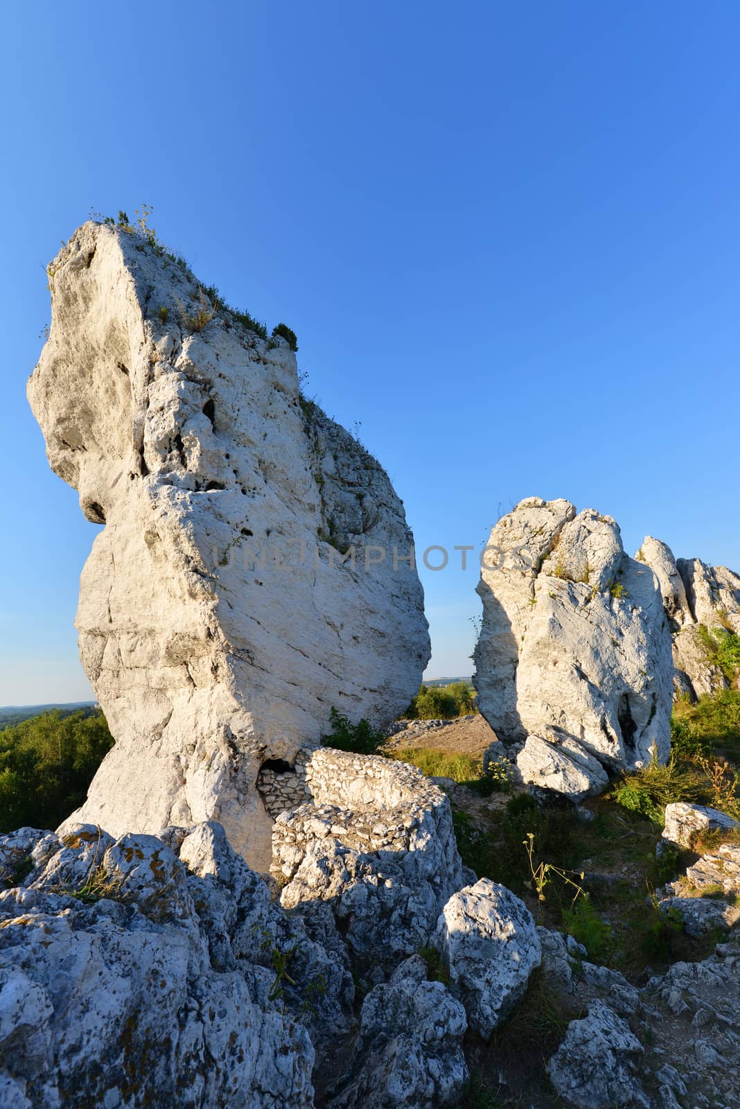 Limestone rocks in Poland 