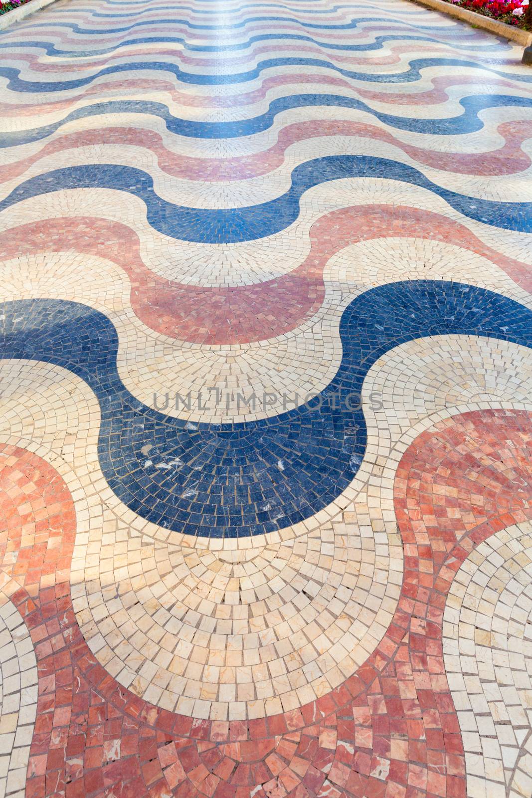 Alicante la Explanada de Espana mosaic of marble tiles flooring in Spain