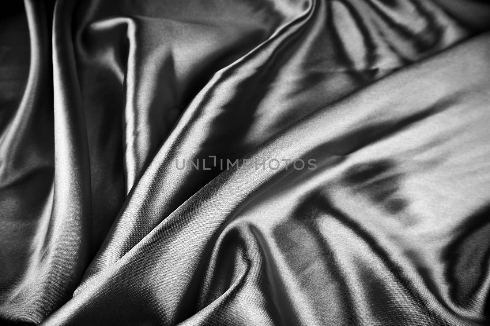 Closeup of rippled silk fabric