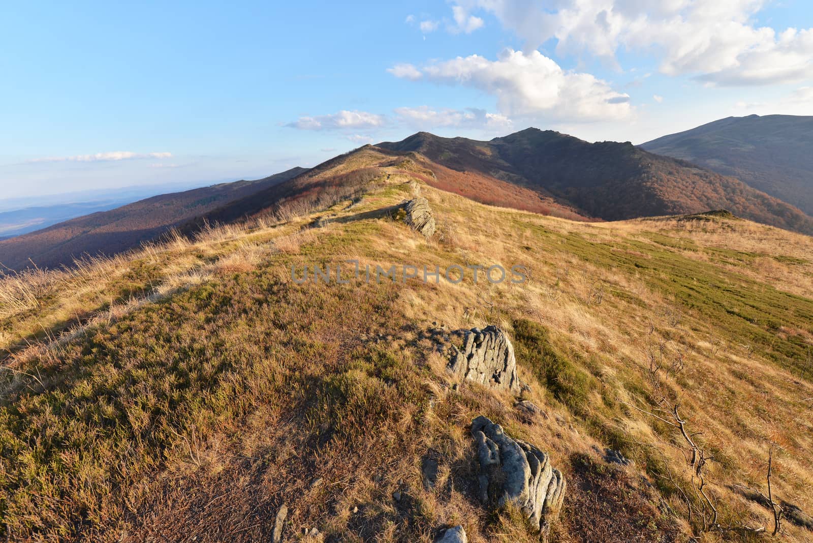 Bieszczady mountains in late autumn