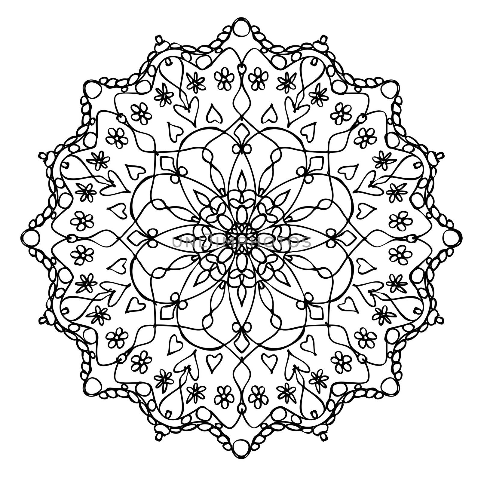 Mandala Black and White by magann