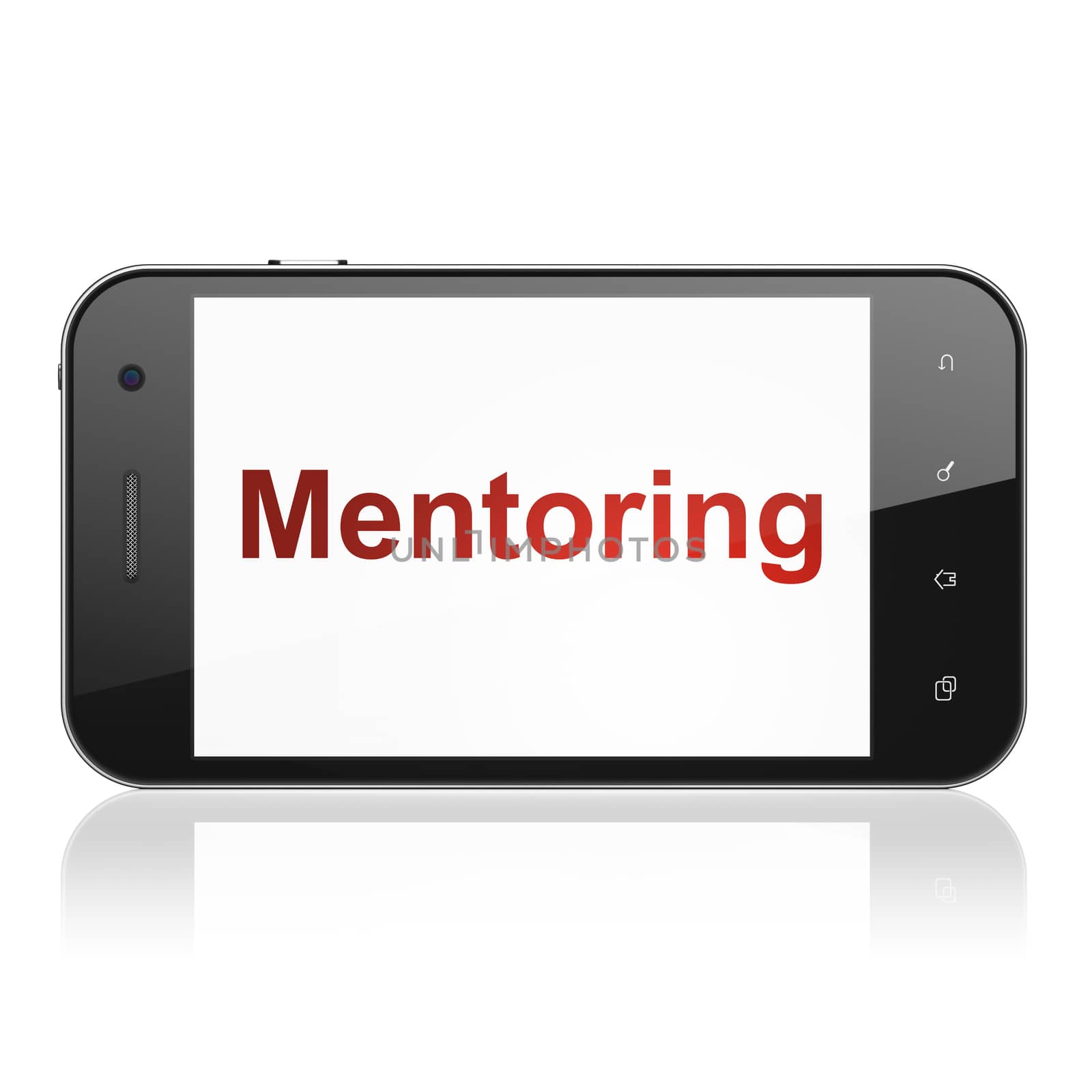 Education concept: Mentoring on smartphone by maxkabakov