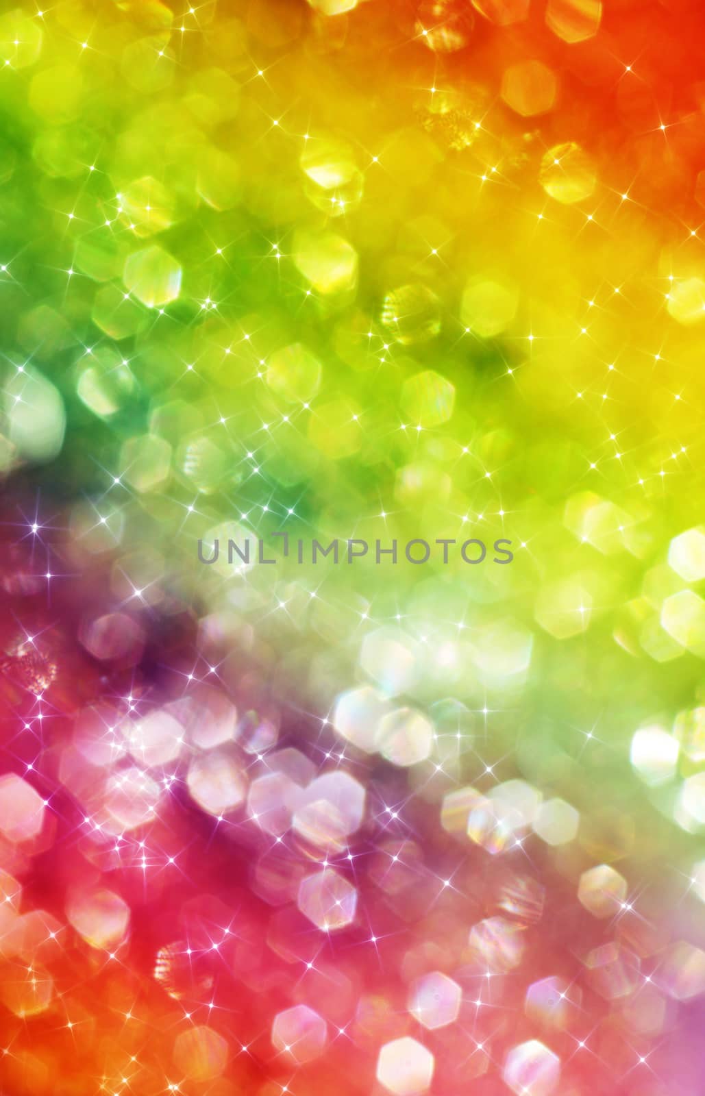 Beautiful defocused bokeh background with white stars