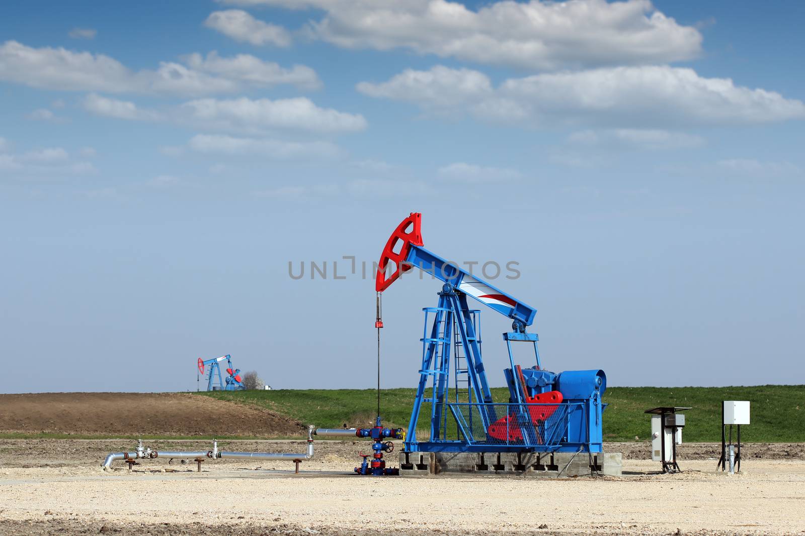 pump jack on field oil industry