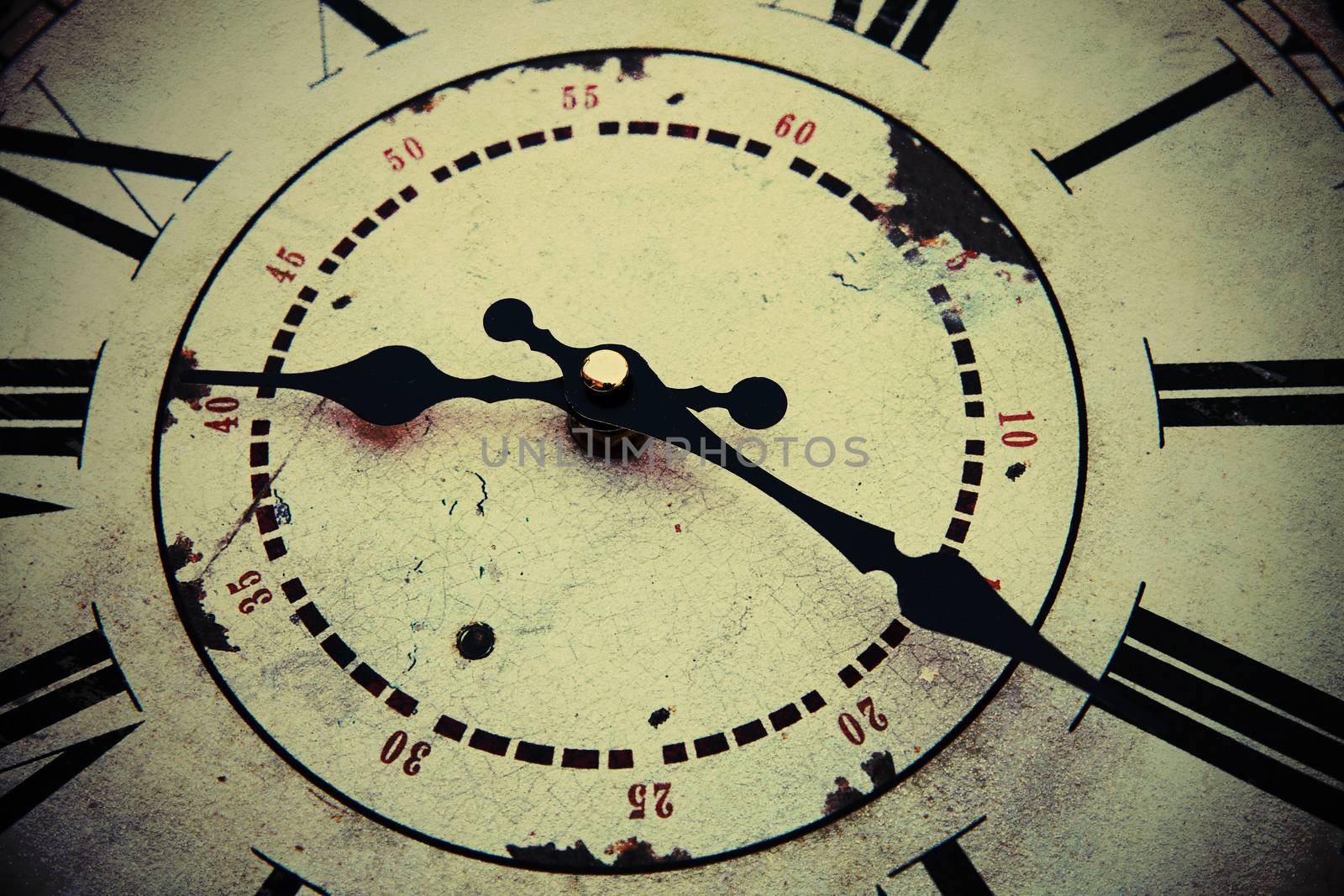 background with vintage clock