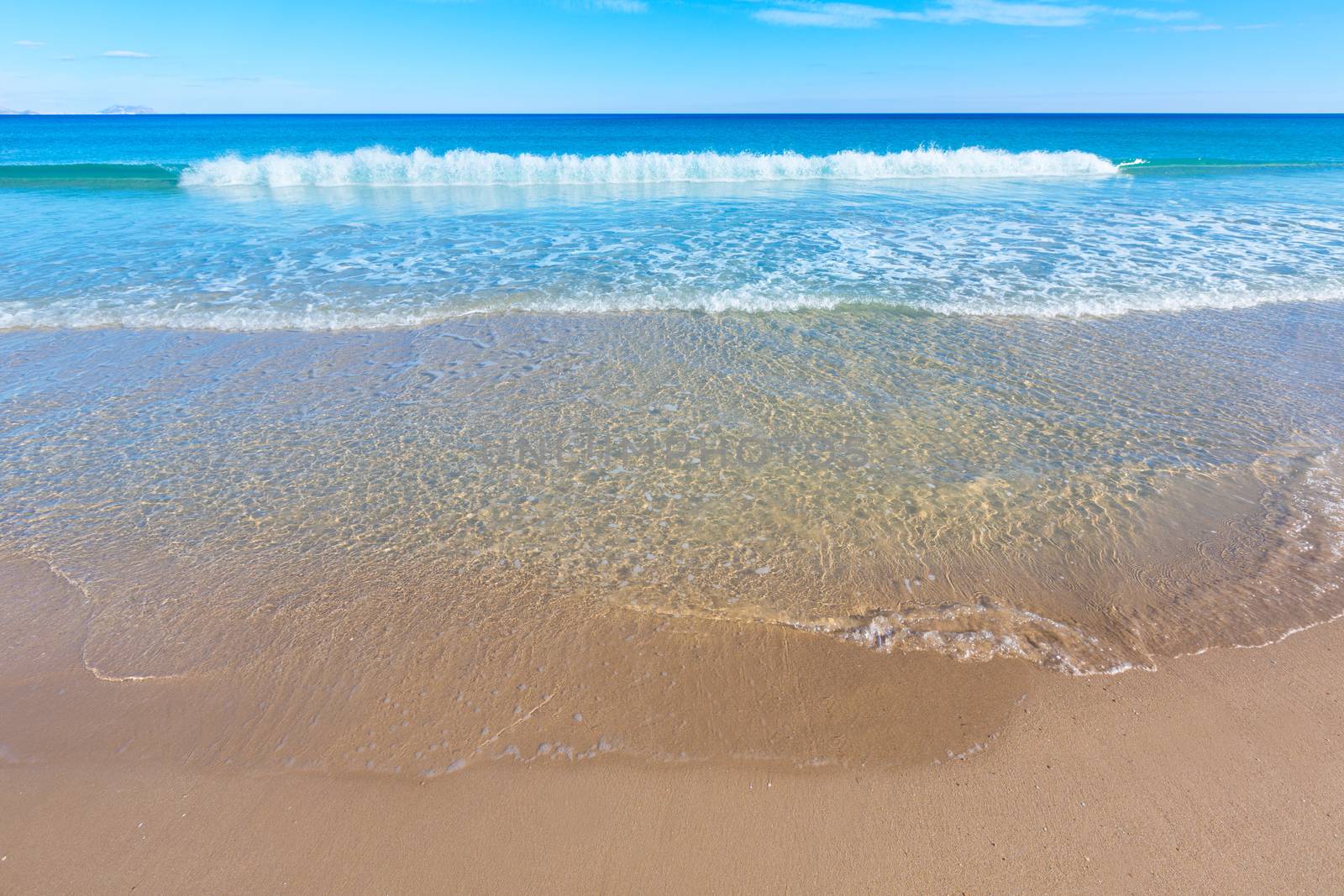 Alicante San Juan beach beautiful Mediterranean sea at Spain valencian Community