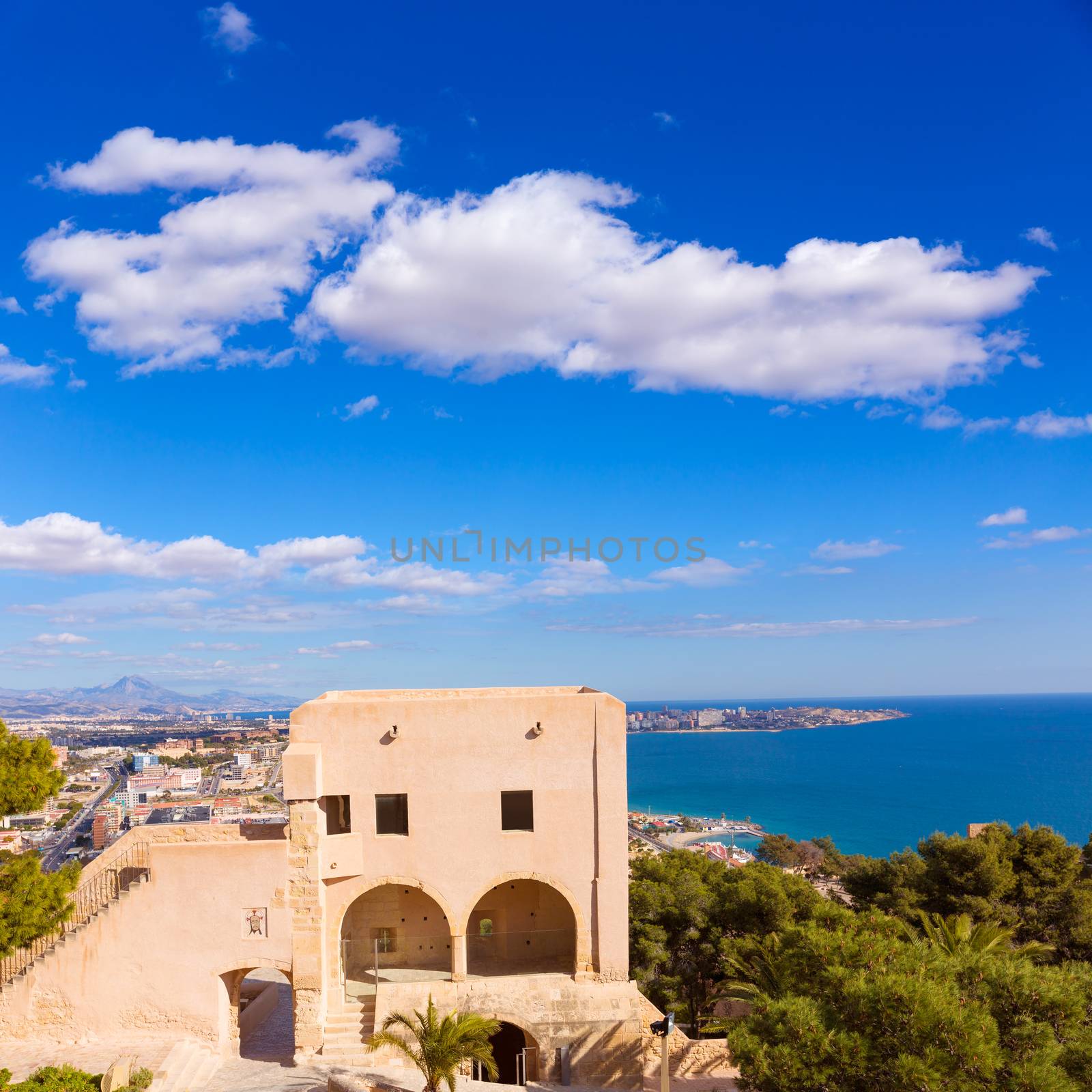 Alicante San Juan beach view from Santa Barbara Castle by lunamarina